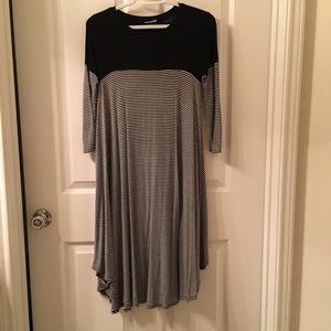 Striped Midi Swing Dress